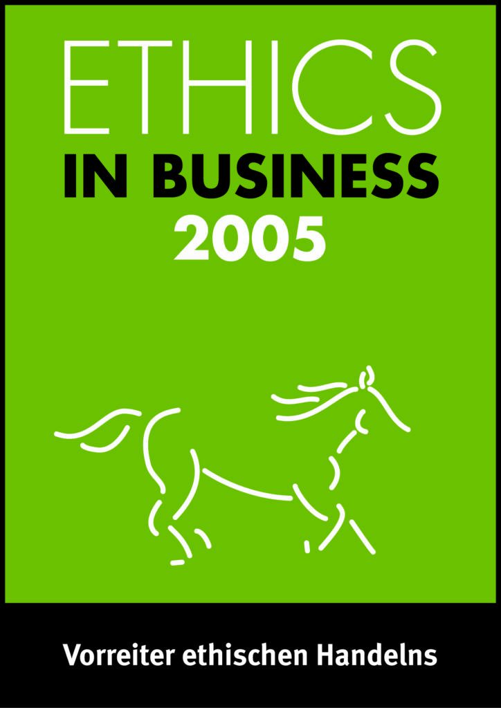 Siegerlogo Ethics in Business 2005