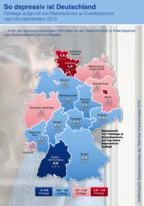Quelle: Depressionsatlas der Techniker Krankenkasse 2015