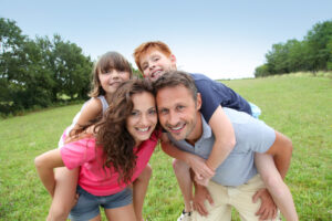 Family portrait on summer holidays