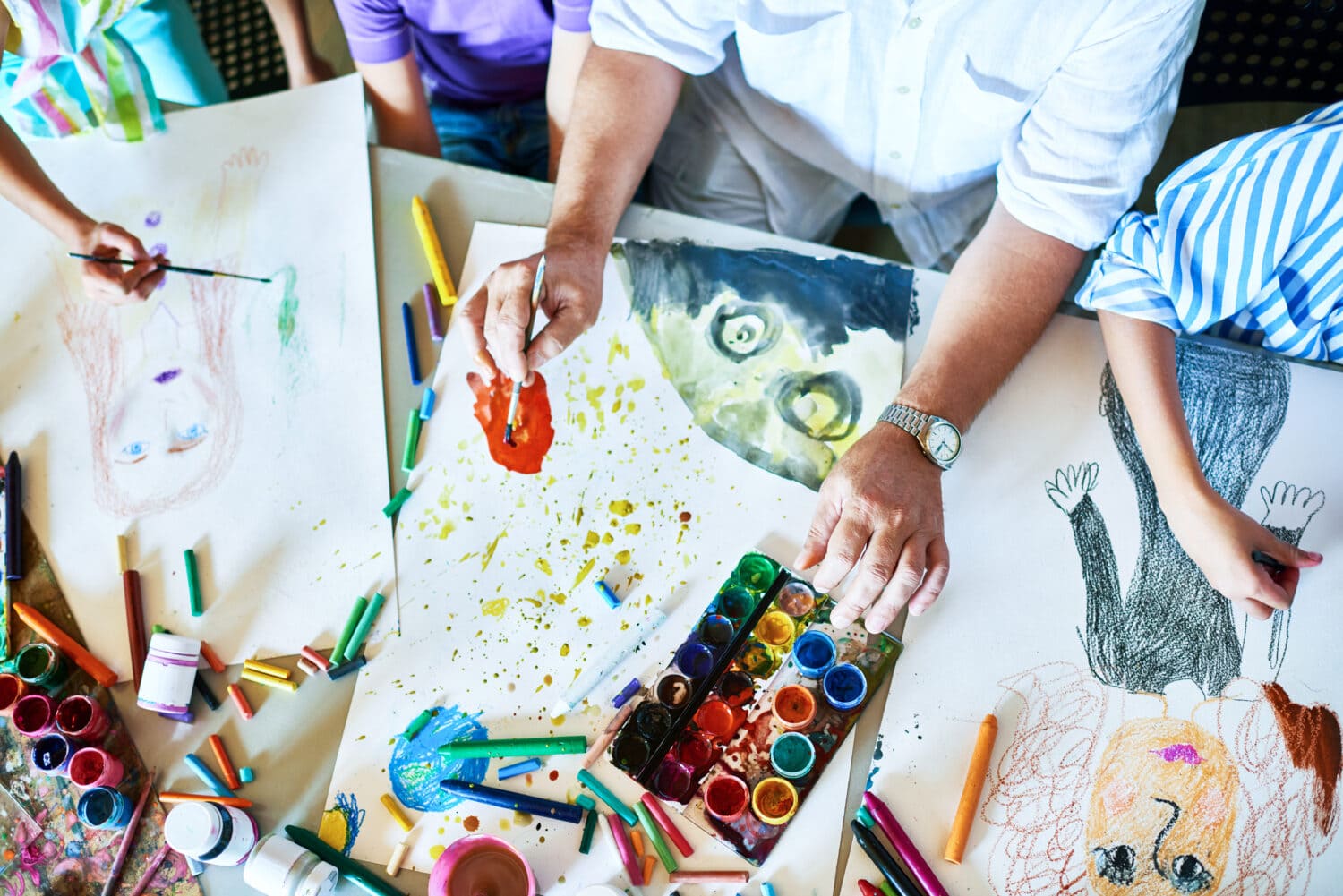 hq childrens paintings art class