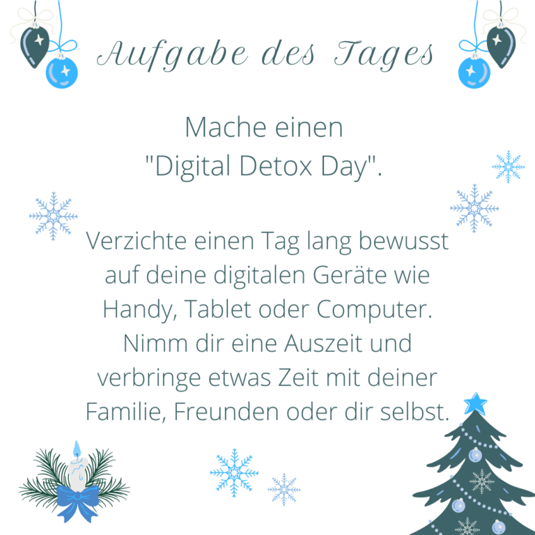 Text zu mache einen Digital Detox Day