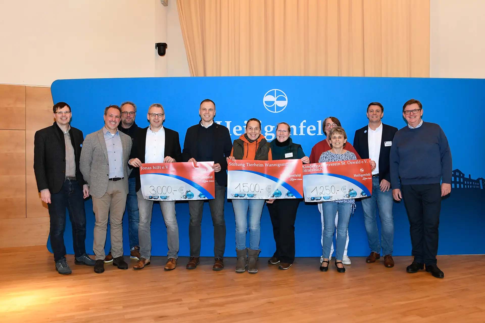 Spendenverleihung der Weihnachtsspende der Heiligenfeld GmbH 2023