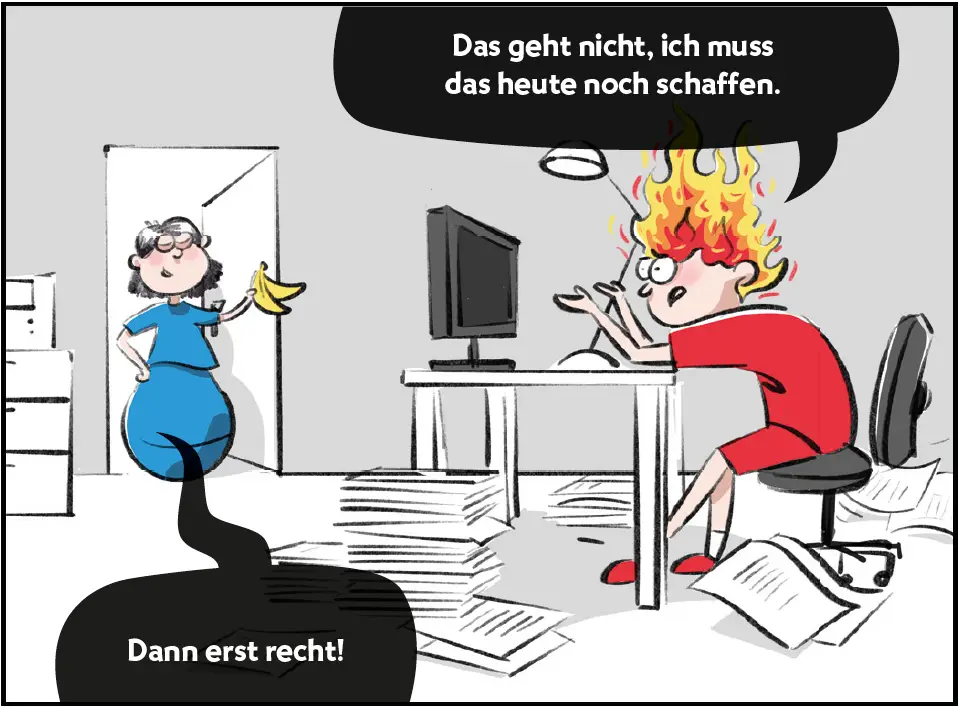 Burni und Resi machen Pause.