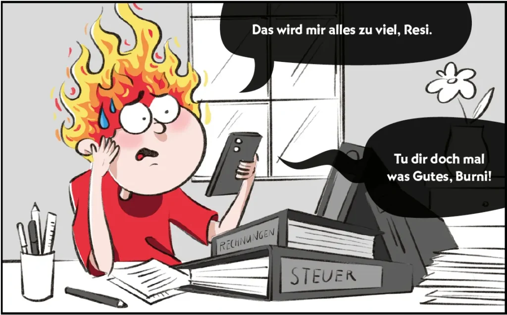 Burni und Resi haben Spass.