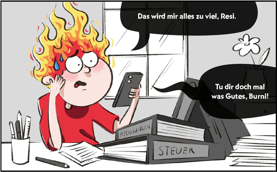 Burni und Resi haben Spass.