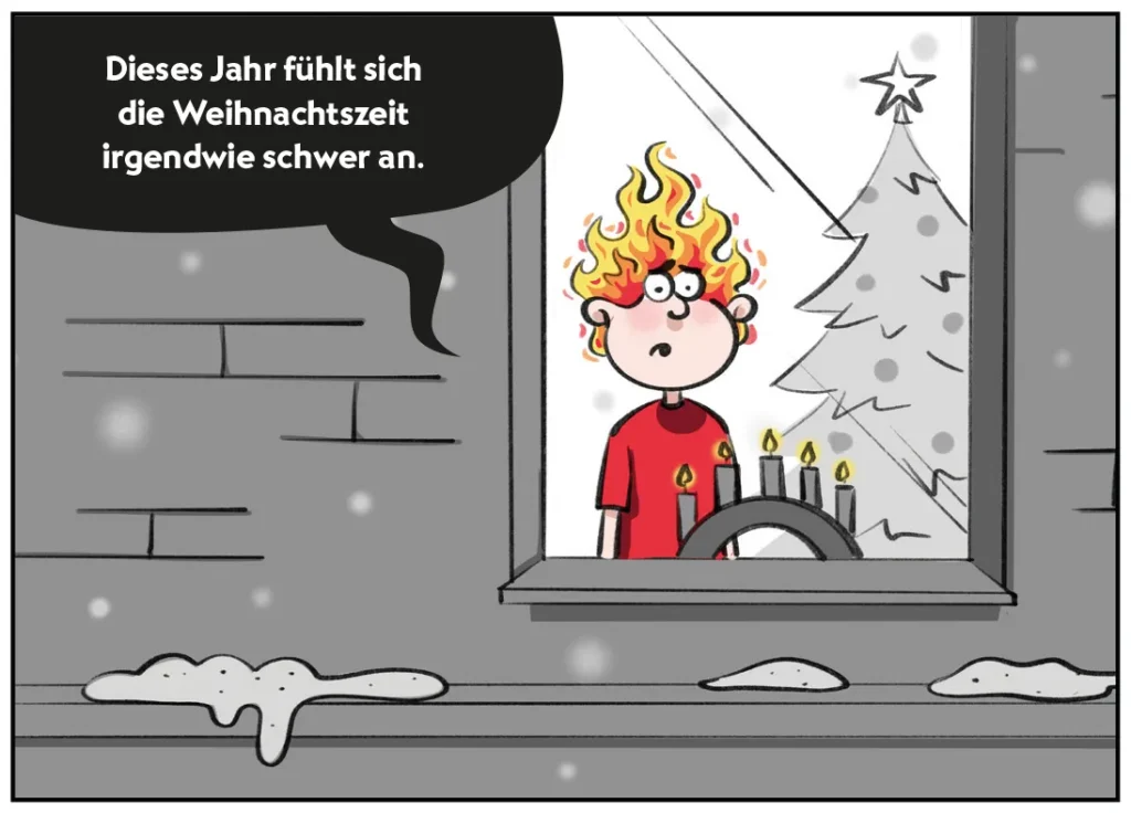 Burni und Resi wünschen Frohe Weihnachten.