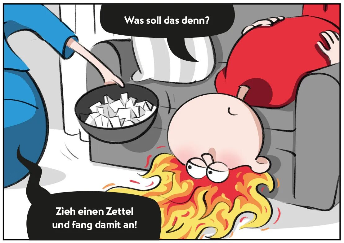 Burni und Resi strukturieren Ihren Tagesablauf.