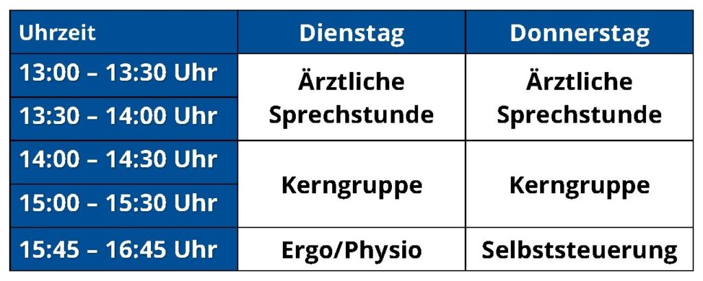Stundenplan Psychologische Institutsambulanz