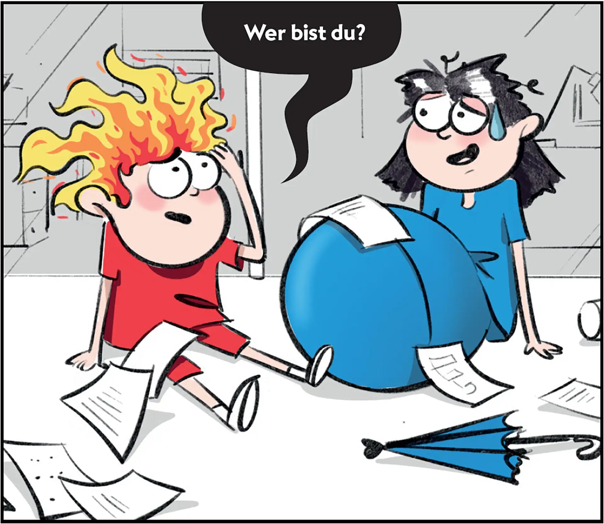 Burni und Resi lernen sich kennen.