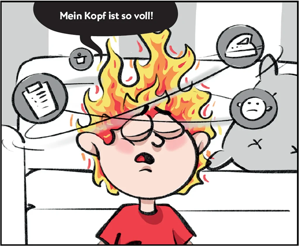 Burni und Resi meditieren.