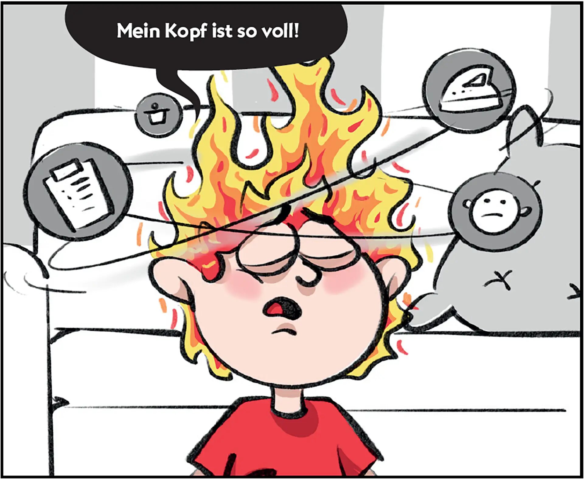 Burni und Resi meditieren.