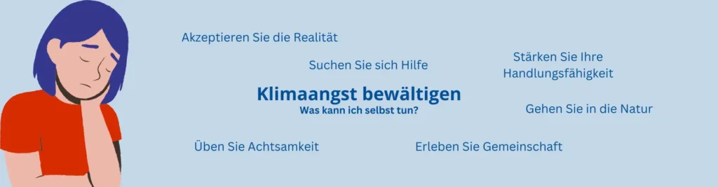 Grafik, wie man Klimaangst bewältigen kann