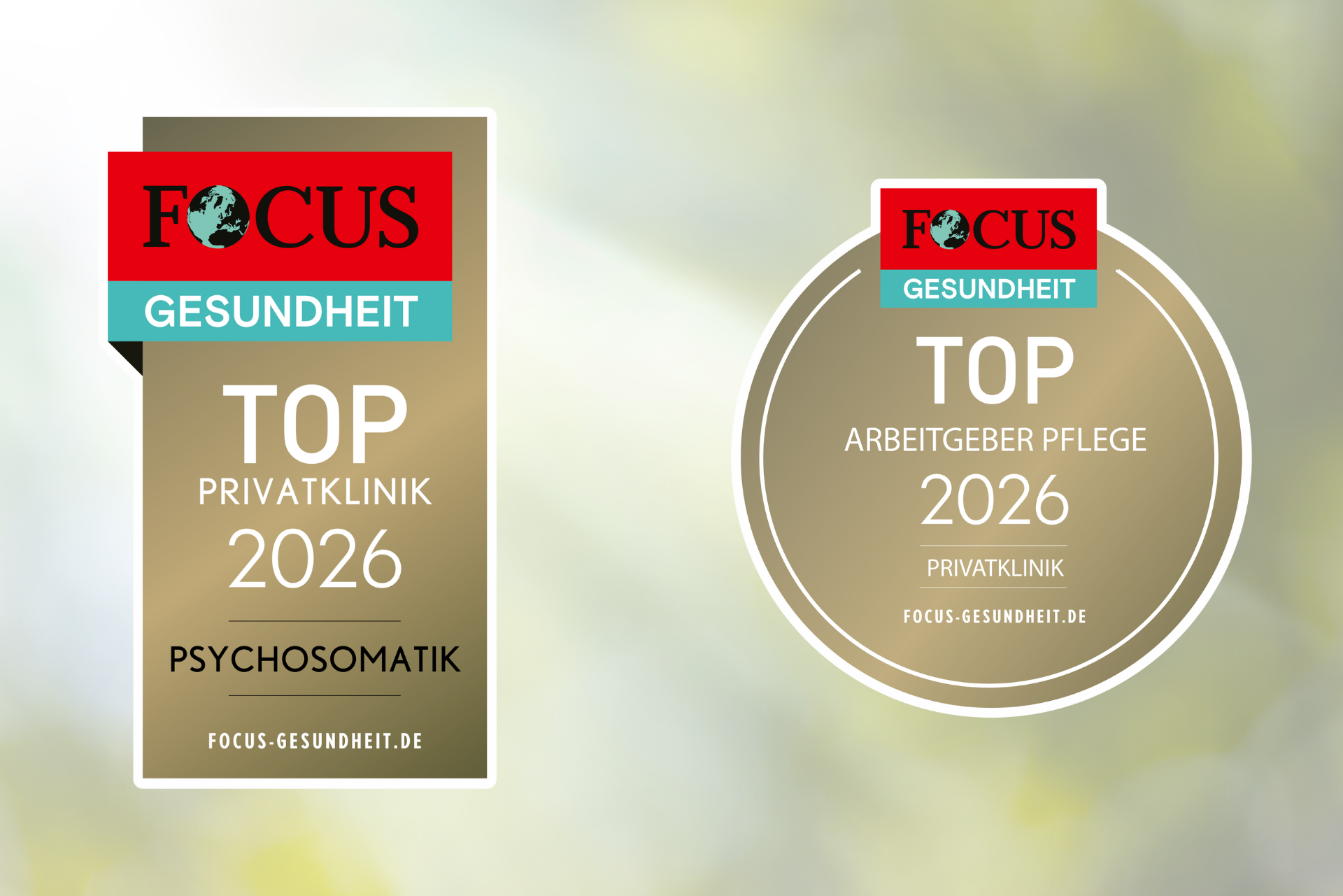 Focus Siegel Top Privatklinik BM & PK und Top-Arbeitgeber Pflege 2026